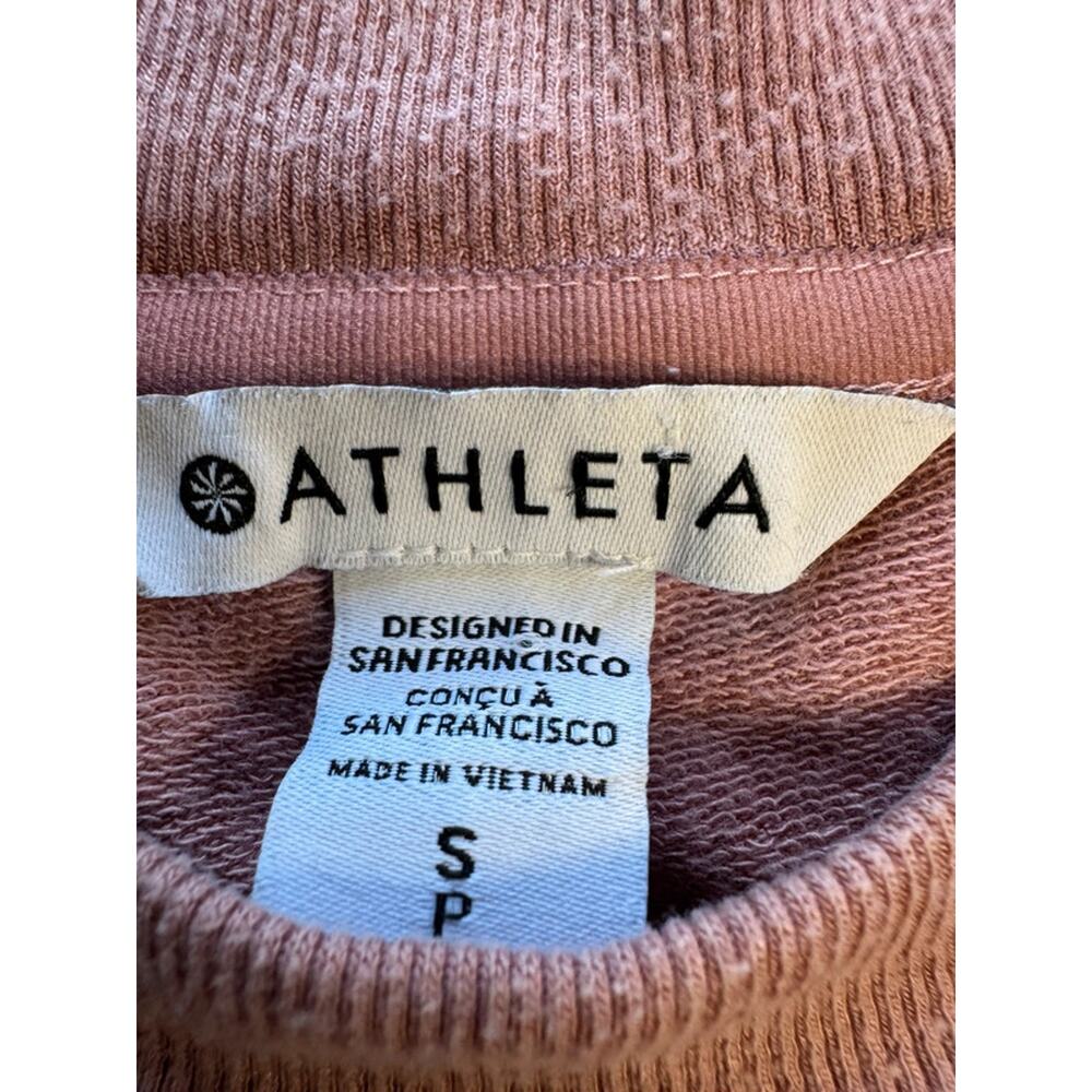 Athleta Women’s Sz S Pink Oversized Tunic Sweatshirt Sweater Dress - Picture 2 of 6